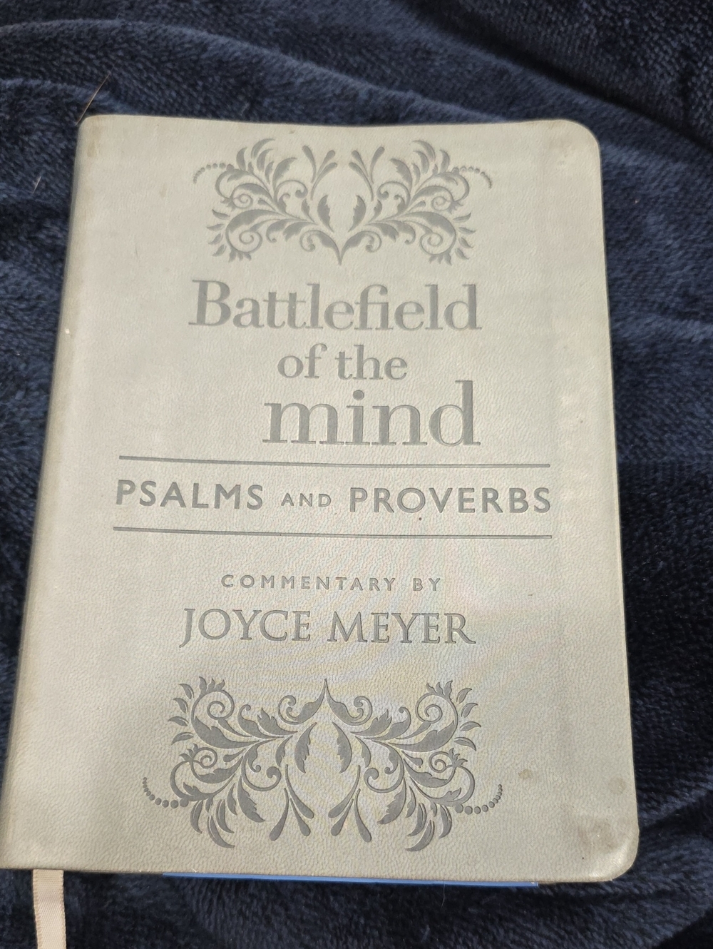 'Battlefield of the Mind' Faux Leather Journal - Light Gray